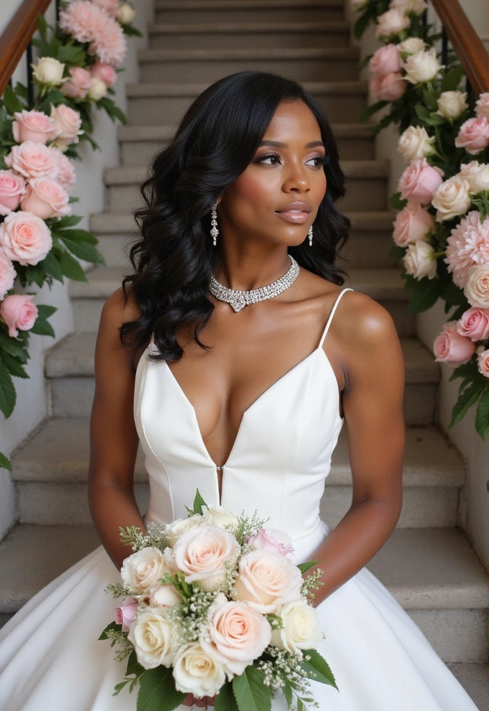 15 Elegant Wedding Hairstyles for Black Women That Are Simply Chic! - 10. Side Swept Curls