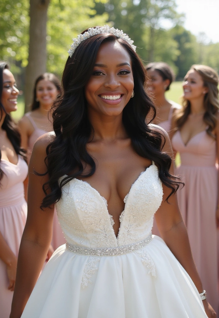 15 Elegant Wedding Hairstyles for Black Women That Are Simply Chic! - 13. Loose Waves with a Headband
