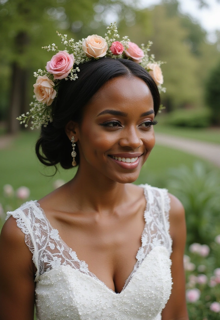 15 Elegant Wedding Hairstyles for Black Women That Are Simply Chic! - 15. Romantic Low Bun