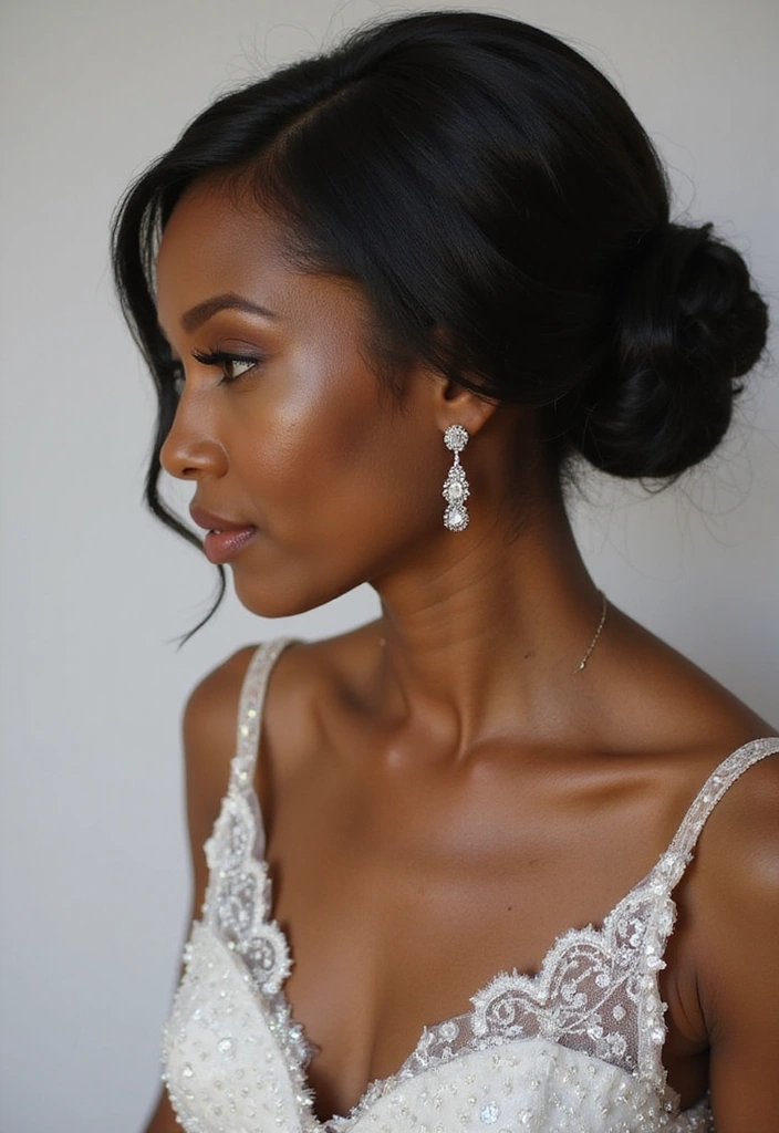 15 Elegant Wedding Hairstyles for Black Women That Are Simply Chic! - 4. Elegant Low Ponytail