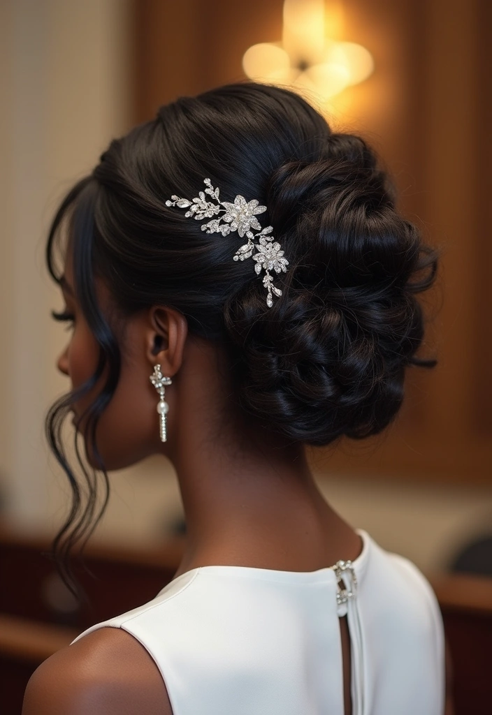 15 Elegant Wedding Hairstyles for Black Women That Are Simply Chic! - 5. Textured Updo