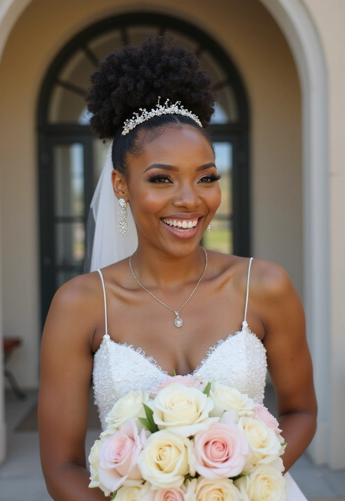15 Elegant Wedding Hairstyles for Black Women That Are Simply Chic! - 9. High Puff