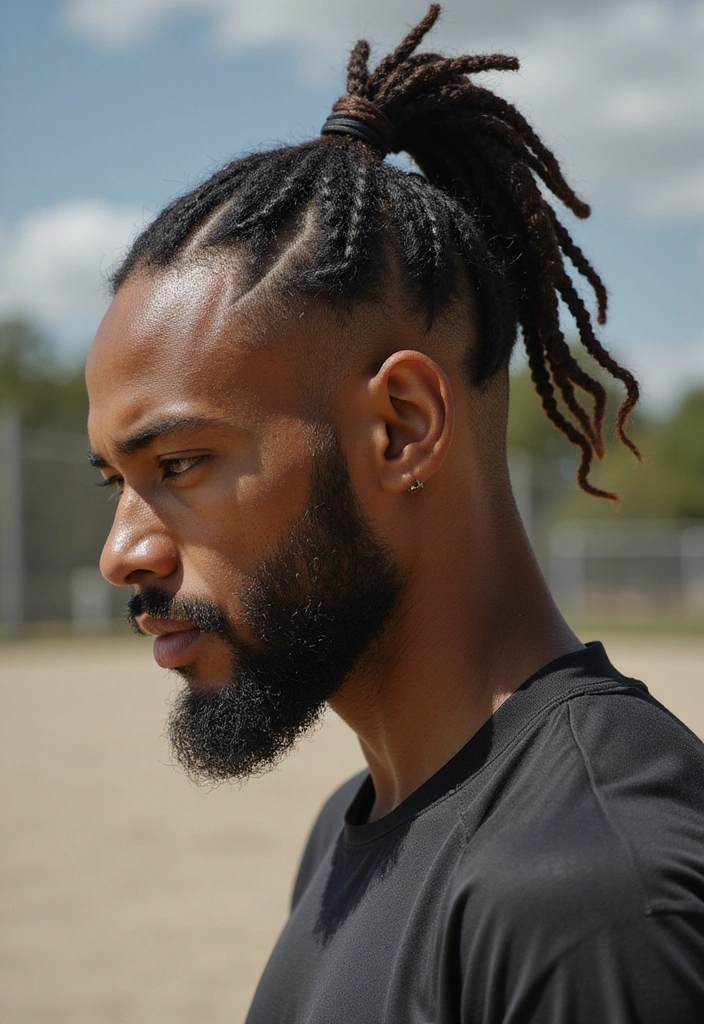 17 Effortless Braided Hairstyles for Black Men (Plus Care Tips!) - 10. Braided Ponytail
