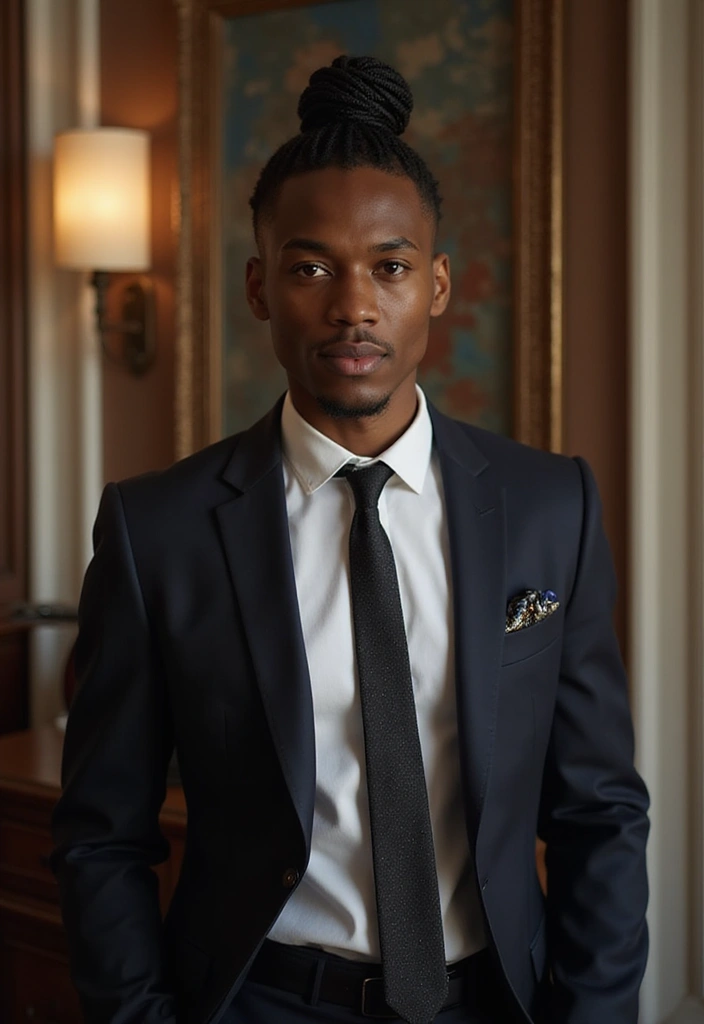 17 Effortless Braided Hairstyles for Black Men (Plus Care Tips!) - 12. Braided Bun