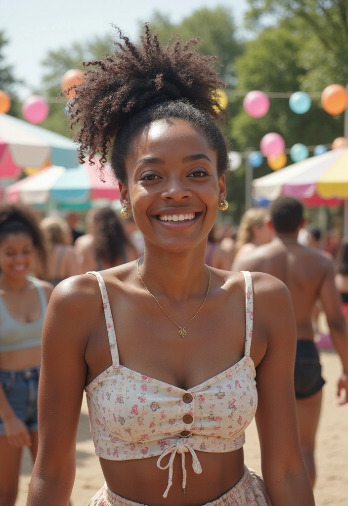 21 Flawless Short Summer Hairstyles for Black Women That Are a Breeze to Style! - 18. Bubble Ponytail