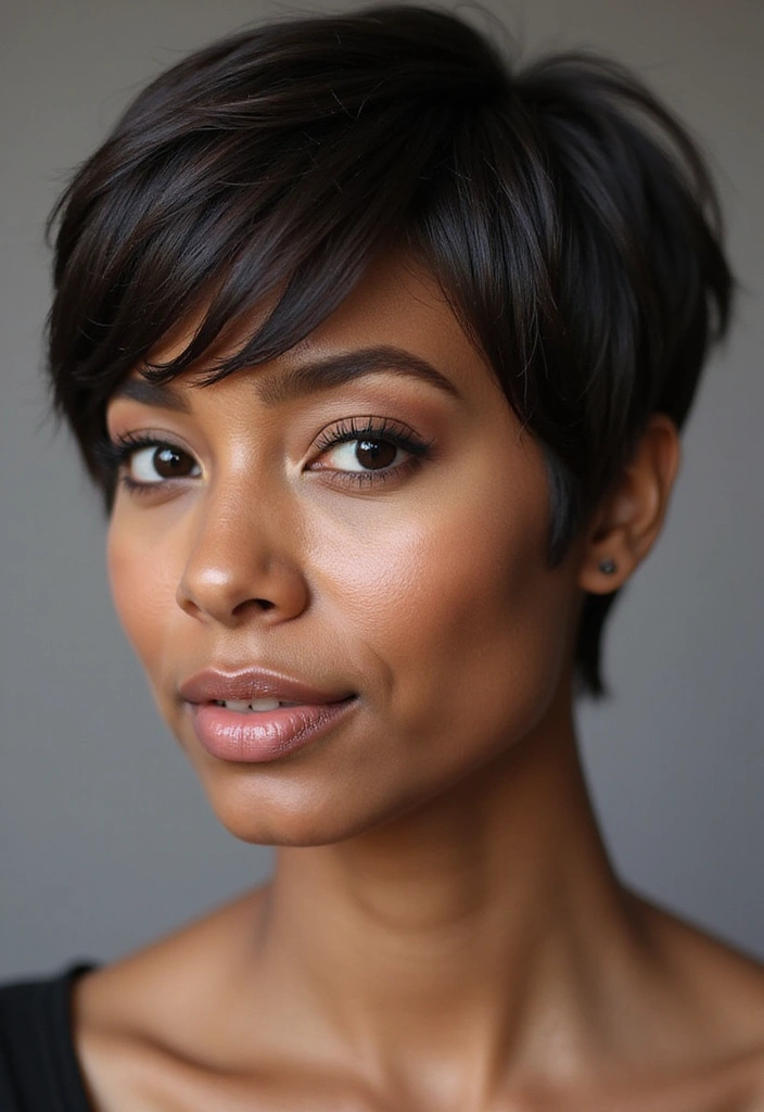 21 Trendy Pixie Cuts for Black Women That Are All the Rage Right Now! - 1. Classic Pixie with a Twist