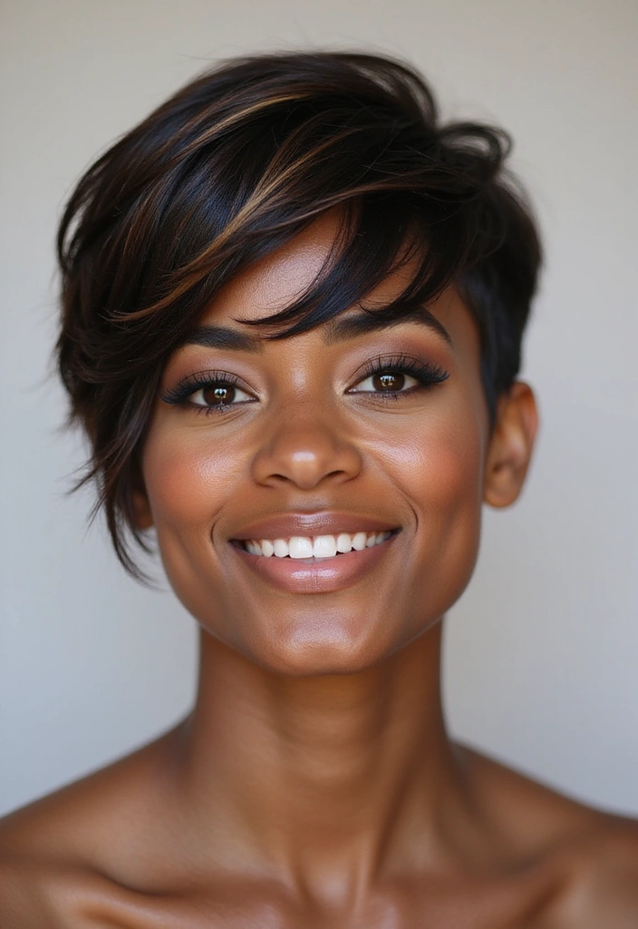 21 Trendy Pixie Cuts for Black Women That Are All the Rage Right Now! - 12. Pixie with Highlights