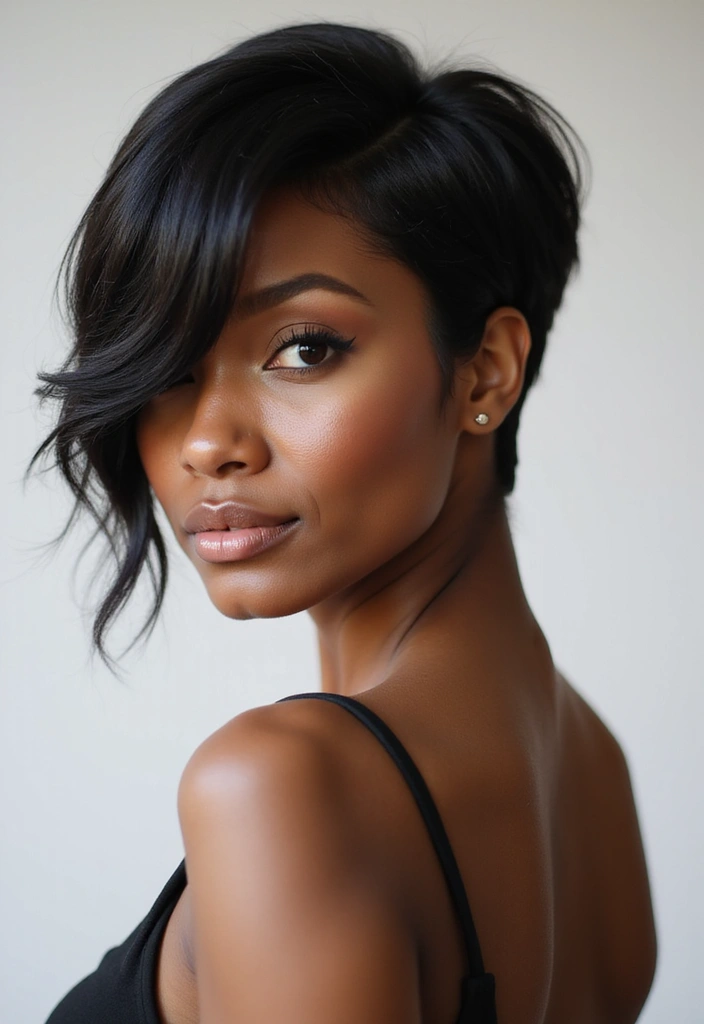21 Trendy Pixie Cuts for Black Women That Are All the Rage Right Now! - 14. Long Pixie