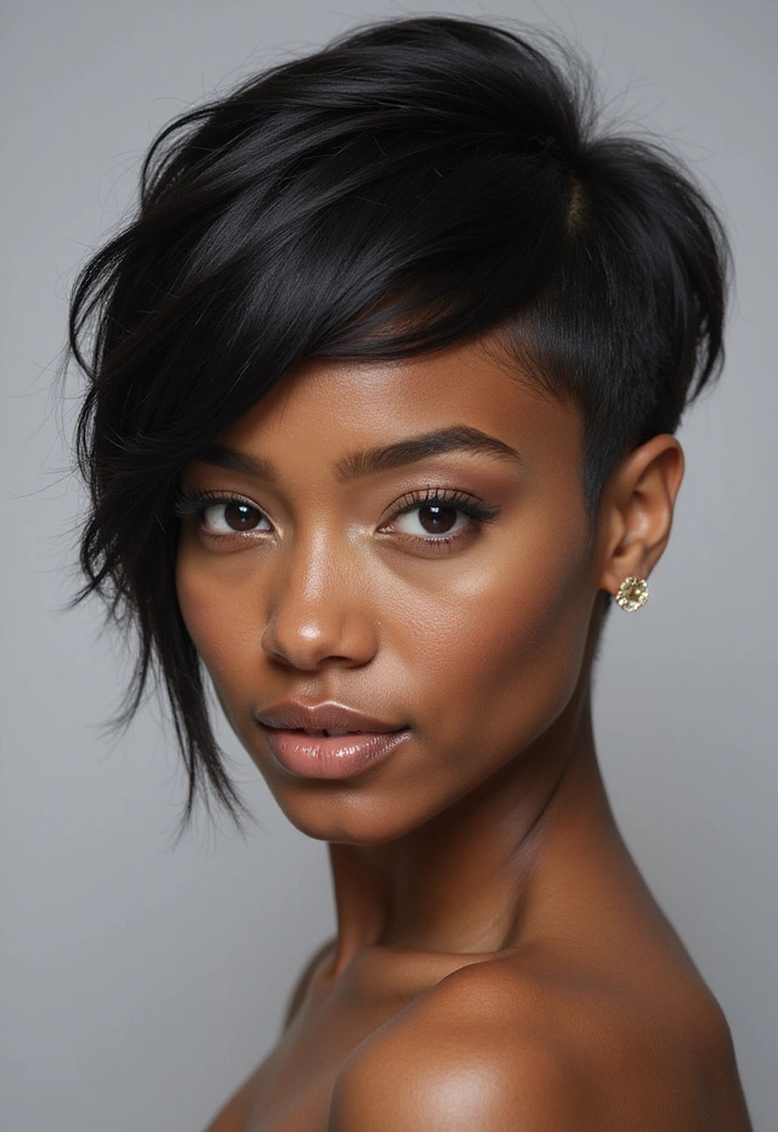 21 Trendy Pixie Cuts for Black Women That Are All the Rage Right Now! - 15. Pixie with an Asymmetrical Cut