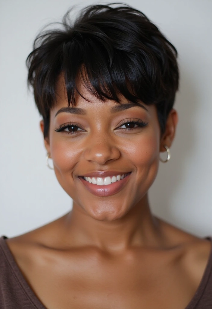 21 Trendy Pixie Cuts for Black Women That Are All the Rage Right Now! - 6. Pixie with Bangs