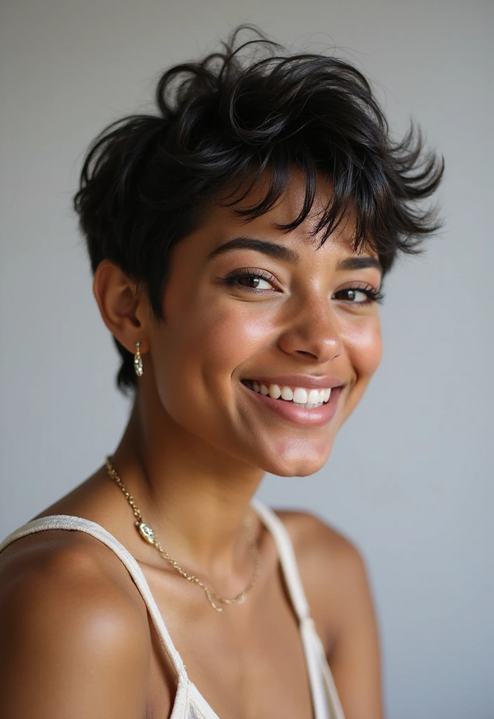 21 Trendy Pixie Cuts for Black Women That Are All the Rage Right Now! - 7. Messy Pixie