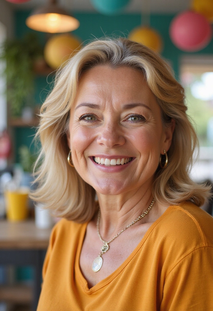 22 Fine Hair Hairstyles That Are Perfect for Women Over 50 (Don’t Miss #5!) - 16. Colorful Highlights