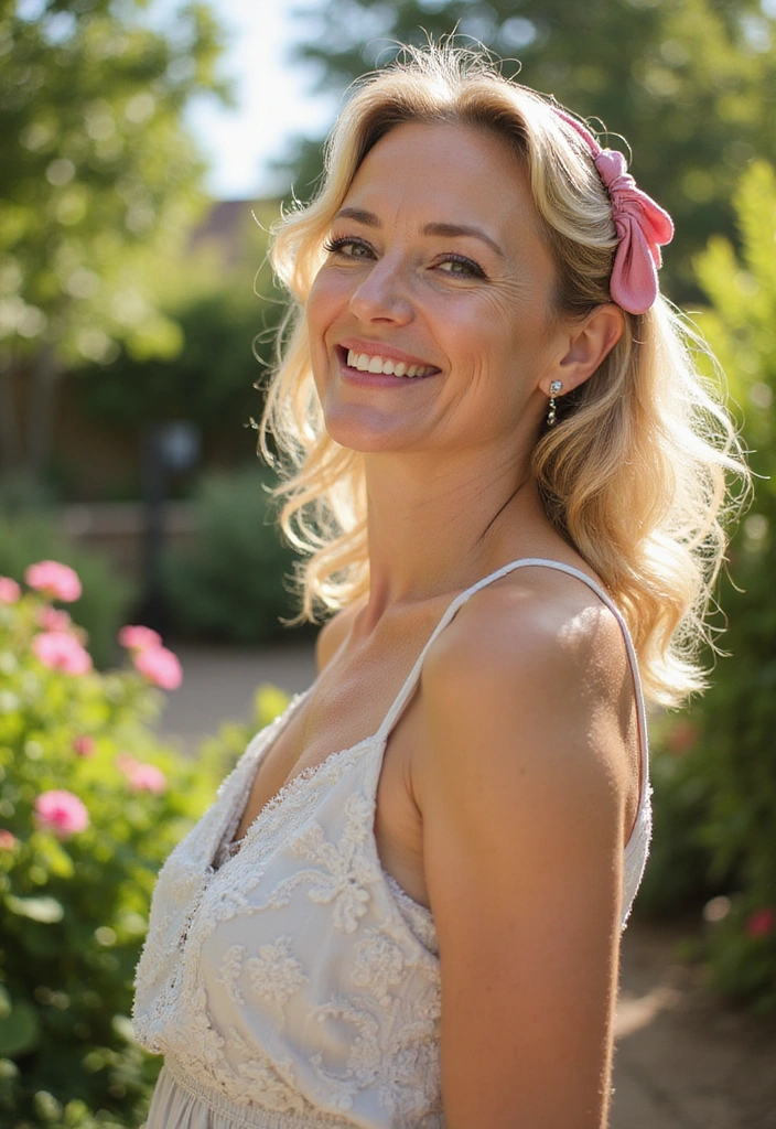 22 Fine Hair Hairstyles That Are Perfect for Women Over 50 (Don’t Miss #5!) - 18. Soft Curls with a Headband