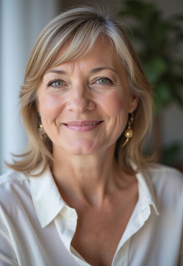 22 Fine Hair Hairstyles That Are Perfect for Women Over 50 (Don’t Miss #5!) - 7. Side-Swept Bangs