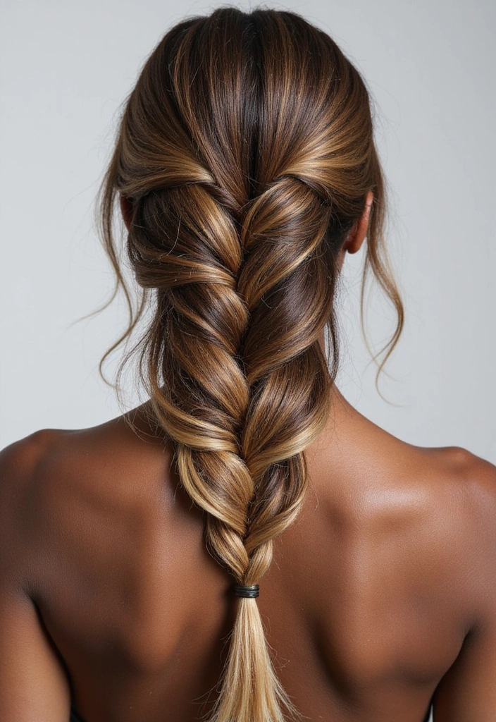 23 Celebrity-Approved Blonde Braids for Black Women You Can Copy! - 18. Beautiful Twisted Half-Up Braid