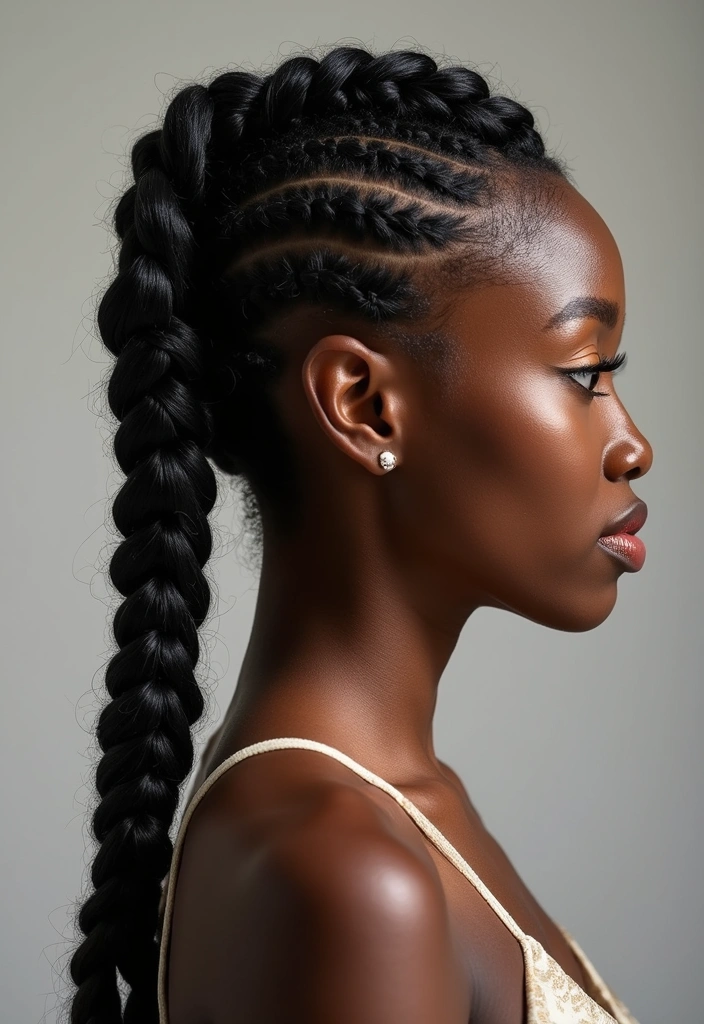 23 Celebrity-Approved Blonde Braids for Black Women You Can Copy! - 5. Sleek Ponytail with Blonde Braids