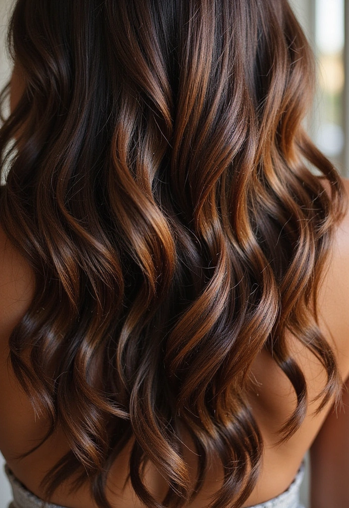 23 Jaw-Dropping Dark Brown Hair with Highlights Ideas for a Fabulous New You! - 1. Caramel Delight