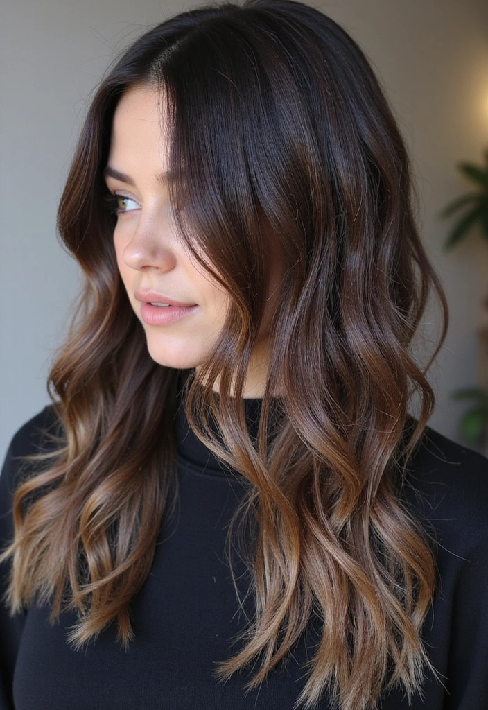 23 Jaw-Dropping Dark Brown Hair with Highlights Ideas for a Fabulous New You! - 18. Icy Blonde Shimmers
