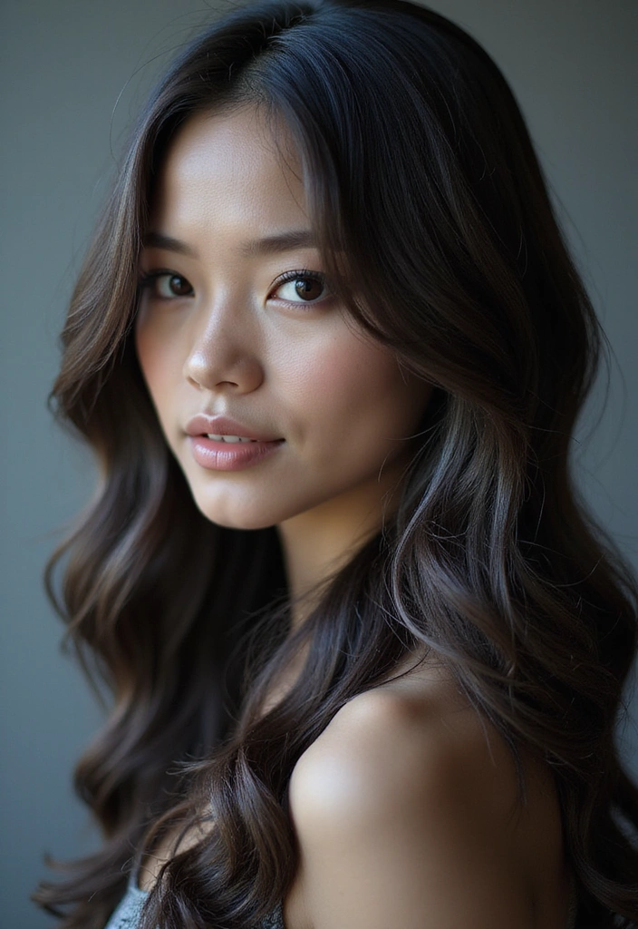 23 Jaw-Dropping Dark Brown Hair with Highlights Ideas for a Fabulous New You! - 19. Silver Moonlight