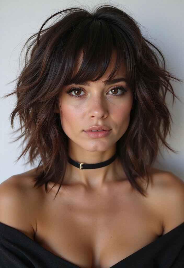 23 Jaw-Dropping Dark Brown Hair with Highlights Ideas for a Fabulous New You! - 22. Teased Highlights