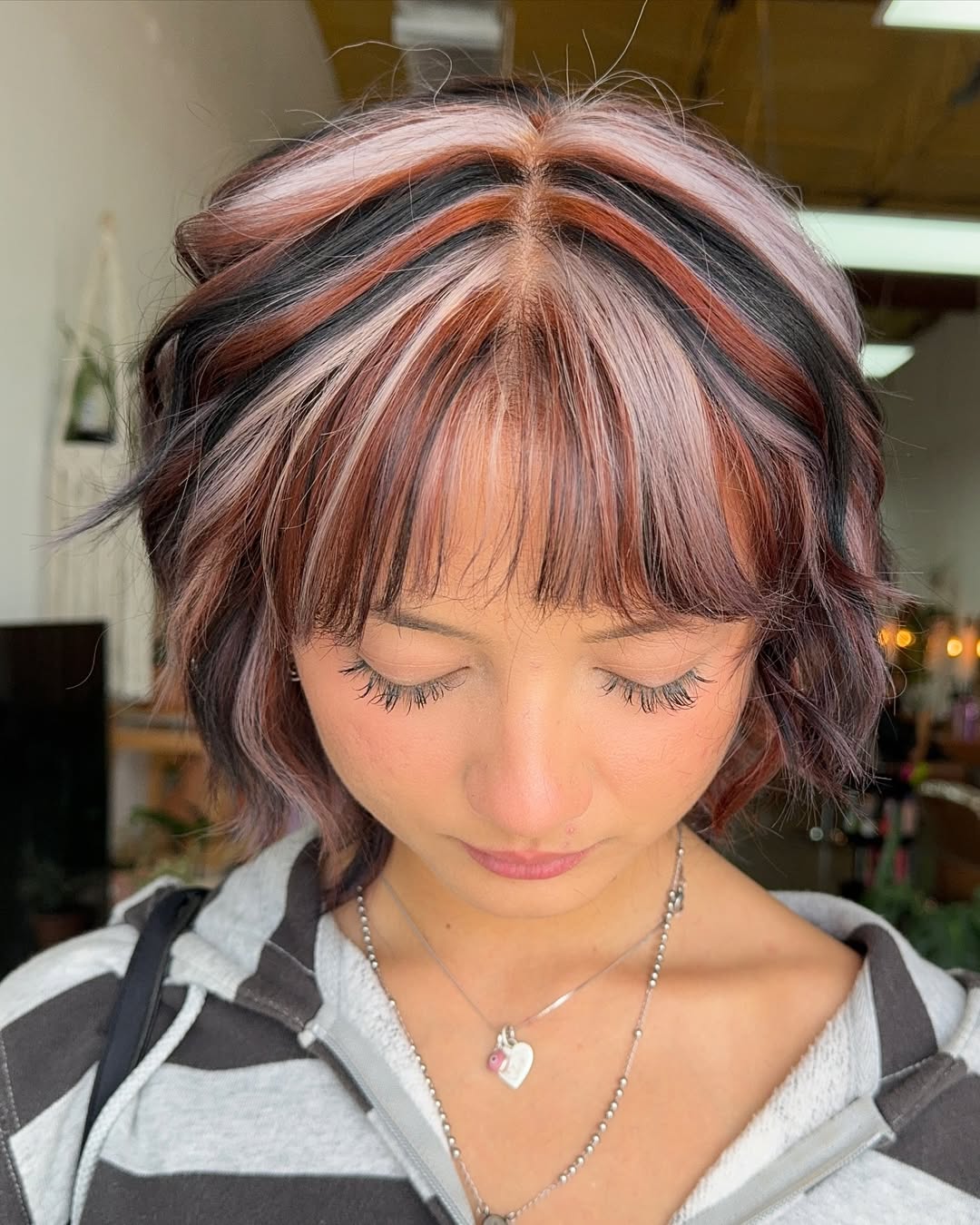 18 Light Calico Hair Ideas For Your Perfect Summer Glow-Up! - 8. Edgy Pixie with Calico Flair