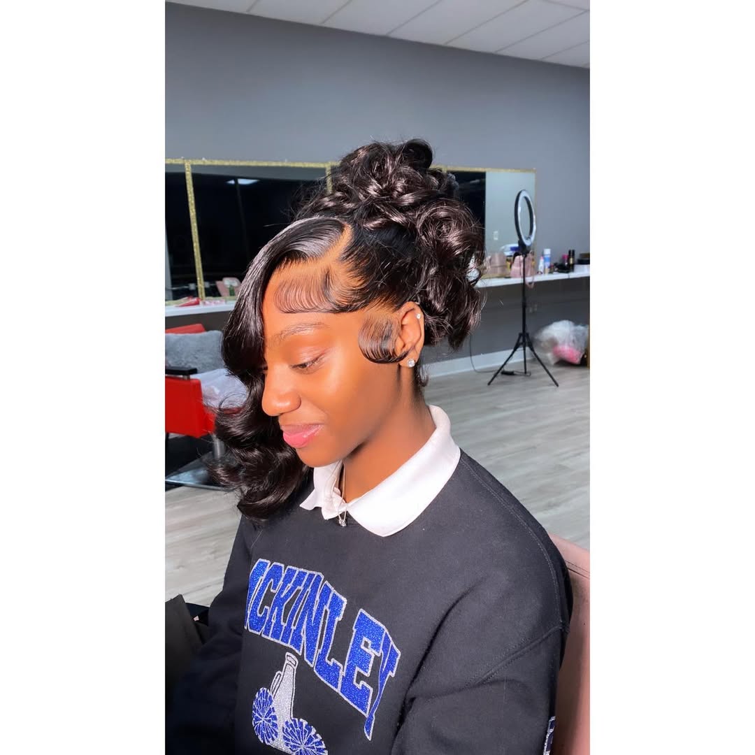 20 Fun and Creative Quick Weave Hairstyles for Black Women You’ll Love! - Elegant Updo