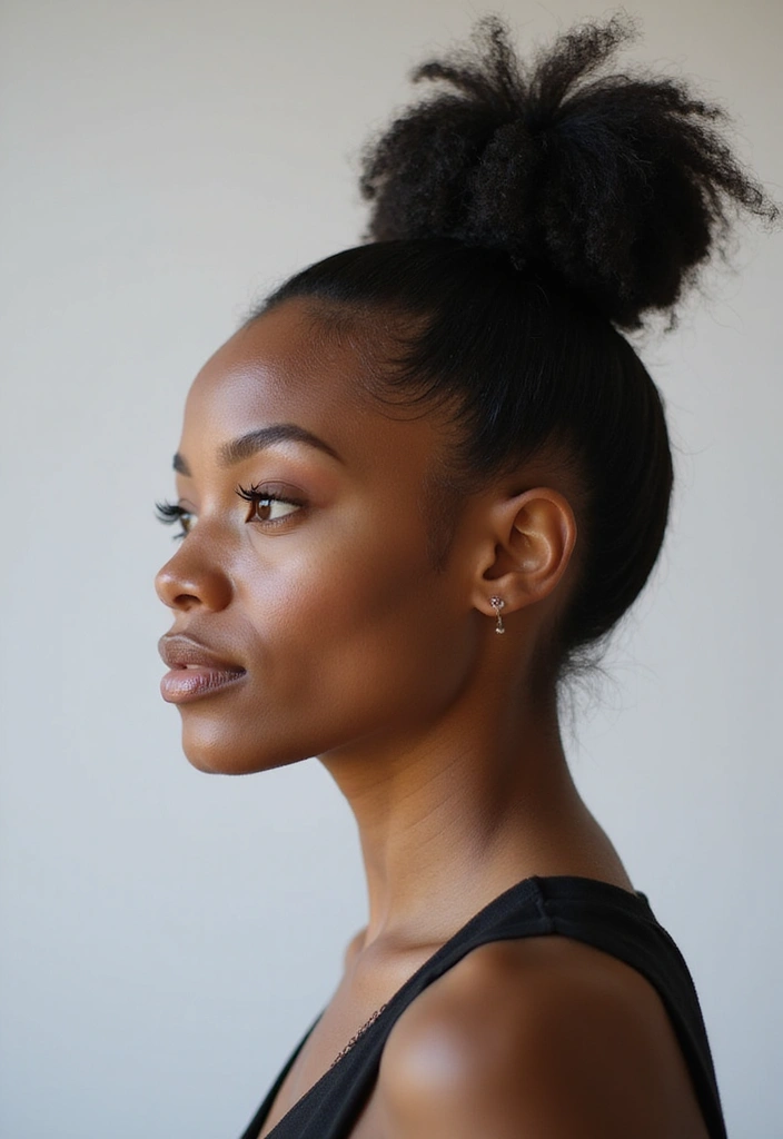 22 Chic High Ponytail Looks for Black Women That Are Effortless to Style! - 11. High Ponytail with a Side Part