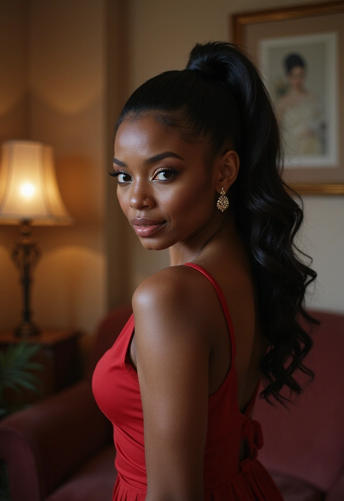 22 Chic High Ponytail Looks for Black Women That Are Effortless to Style! - 18. High Ponytail with a Low Swoop