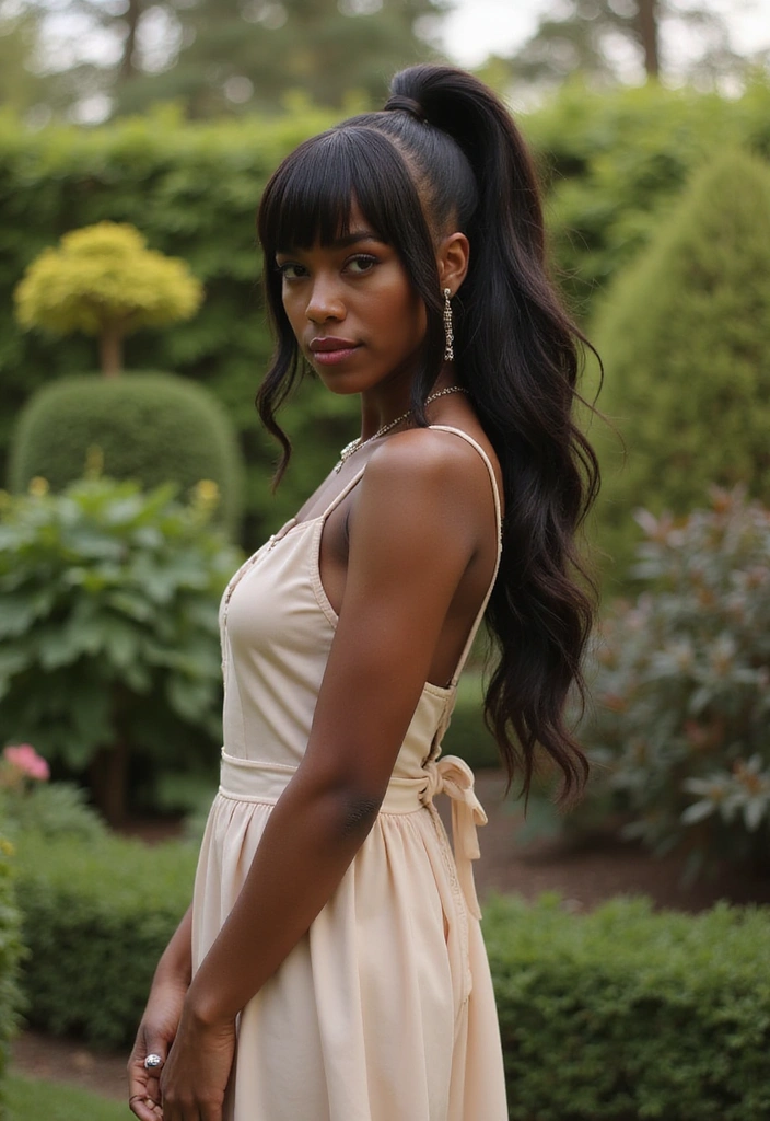22 Chic High Ponytail Looks for Black Women That Are Effortless to Style! - 21. High Ponytail with Face-Framing Layers