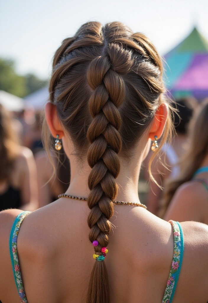 31 Festival Rave Party Hair Braids You Must Try in 2025 (Get Ready to Turn Heads!) - 28. Criss-Cross Braid