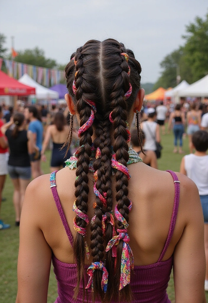 31 Festival Rave Party Hair Braids You Must Try in 2025 (Get Ready to Turn Heads!) - 29. Hair Wrap Braids