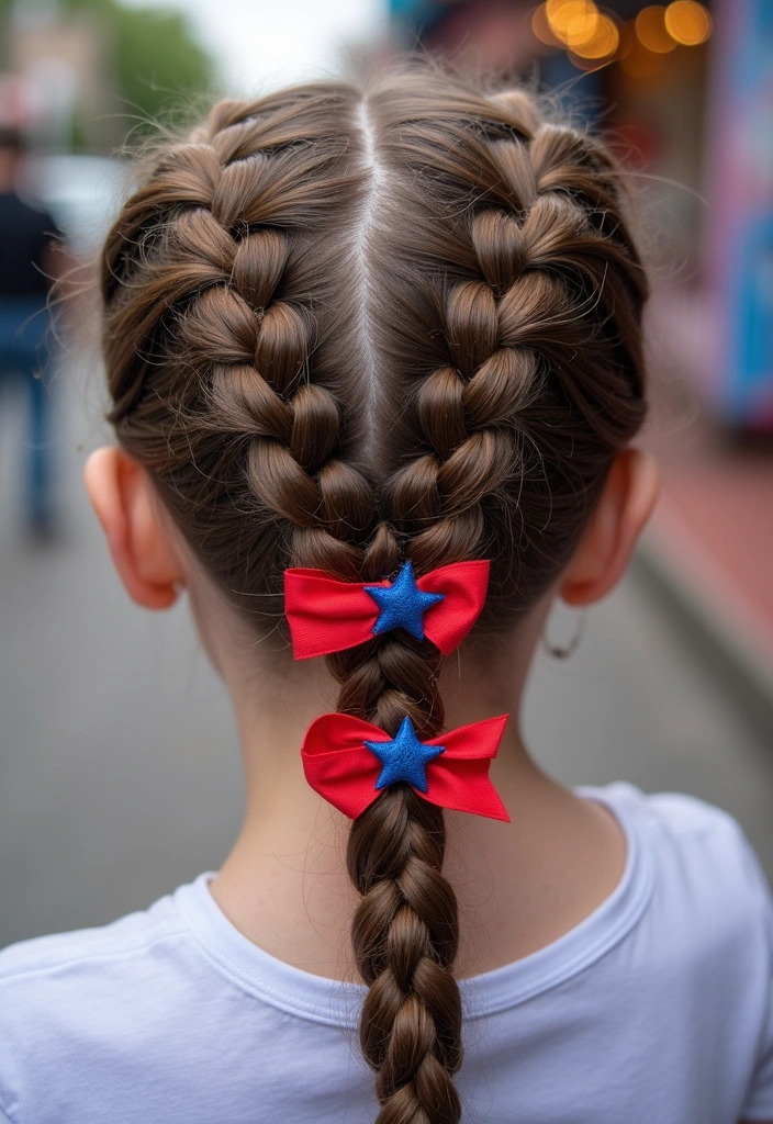 33 Celebration-Worthy 4th of July Hairstyles for Women in 2025! - 1. Star-Spangled Braids