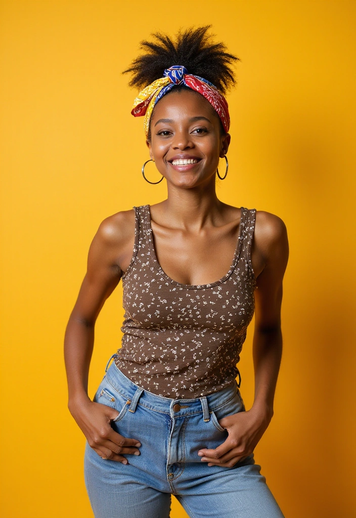33 Easy-to-Do Bandanna Hairstyles for Women on the Go! - 16. Funky Bandanna Headwrap