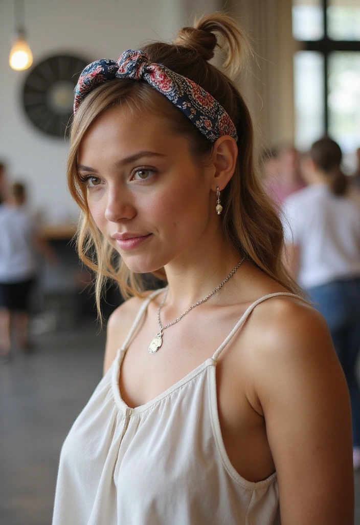 33 Easy-to-Do Bandanna Hairstyles for Women on the Go! - 28. Quick Bandanna Twist