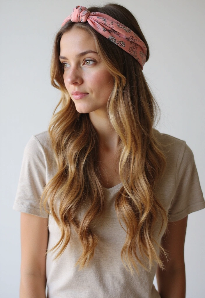 33 Easy-to-Do Bandanna Hairstyles for Women on the Go! - 7. Simple Bandanna Wrap