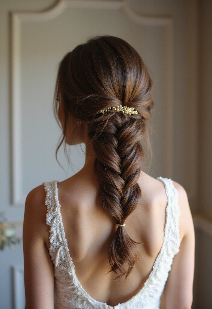 33 Timeless Mother of the Bride Hairstyles Over 50 That Radiate Elegance! - 19. Delicate Fishtail Braid