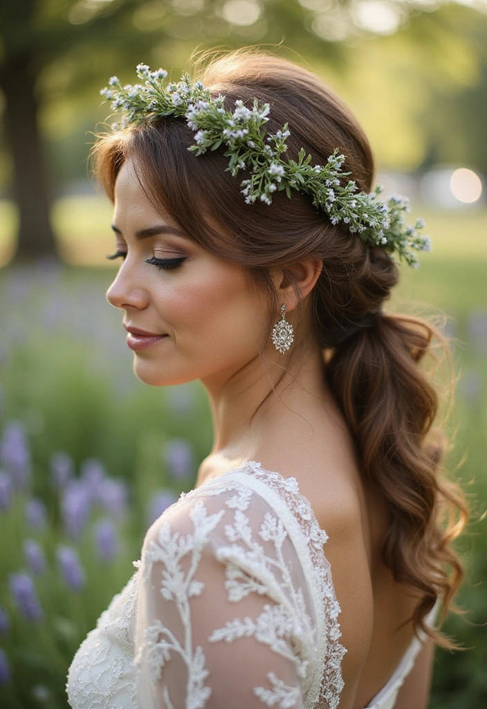 33 Timeless Mother of the Bride Hairstyles Over 50 That Radiate Elegance! - 29. Enchanting Halo Braid