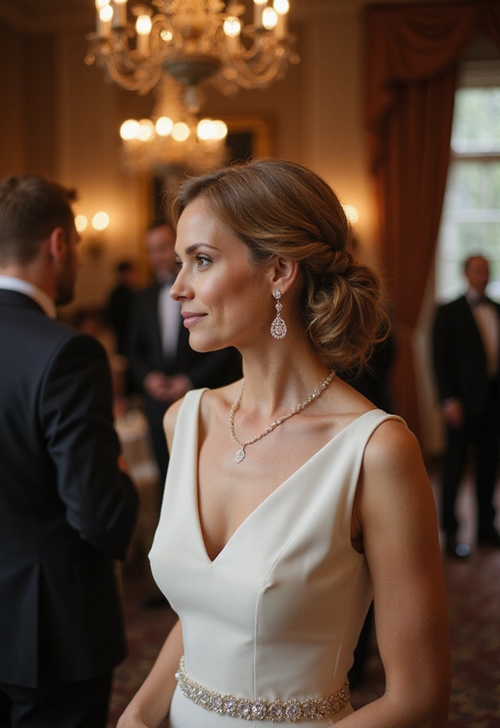 33 Timeless Mother of the Bride Hairstyles Over 50 That Radiate Elegance! - 31. Romantic Low Twist