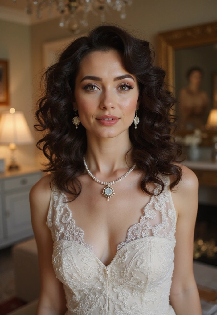 33 Timeless Mother of the Bride Hairstyles Over 50 That Radiate Elegance! - 6. Vintage-Inspired Pin Curls