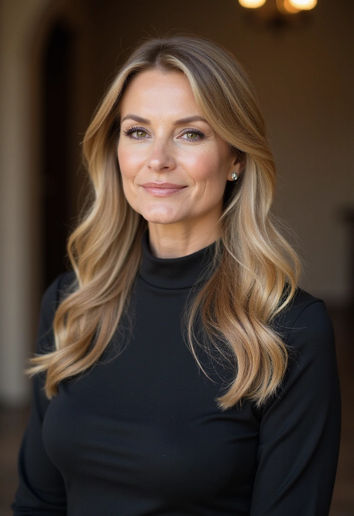 33 Timeless Mother of the Bride Hairstyles Over 50 That Radiate Elegance! - 8. Sleek and Straight