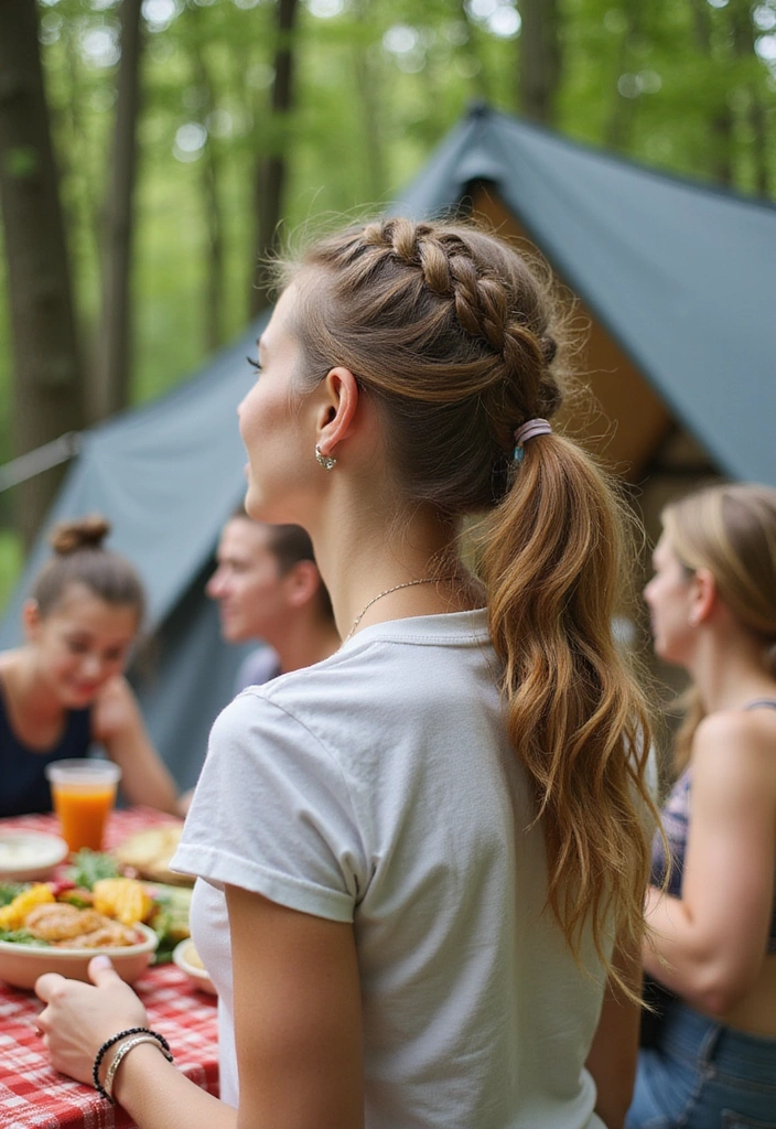 34 Easy Hairstyles for Camping That Every Woman Needs to Know! - 19. Twisted Side Ponytail