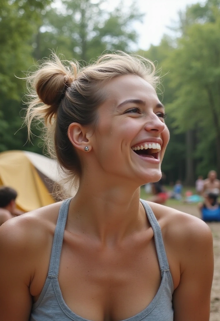 34 Easy Hairstyles for Camping That Every Woman Needs to Know! - 20. Messy Side Bun