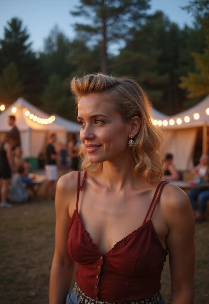 34 Easy Hairstyles for Camping That Every Woman Needs to Know! - 25. Pin-Up Style