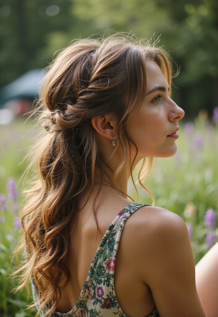 34 Easy Hairstyles for Camping That Every Woman Needs to Know! - 28. The Bohemian Twist