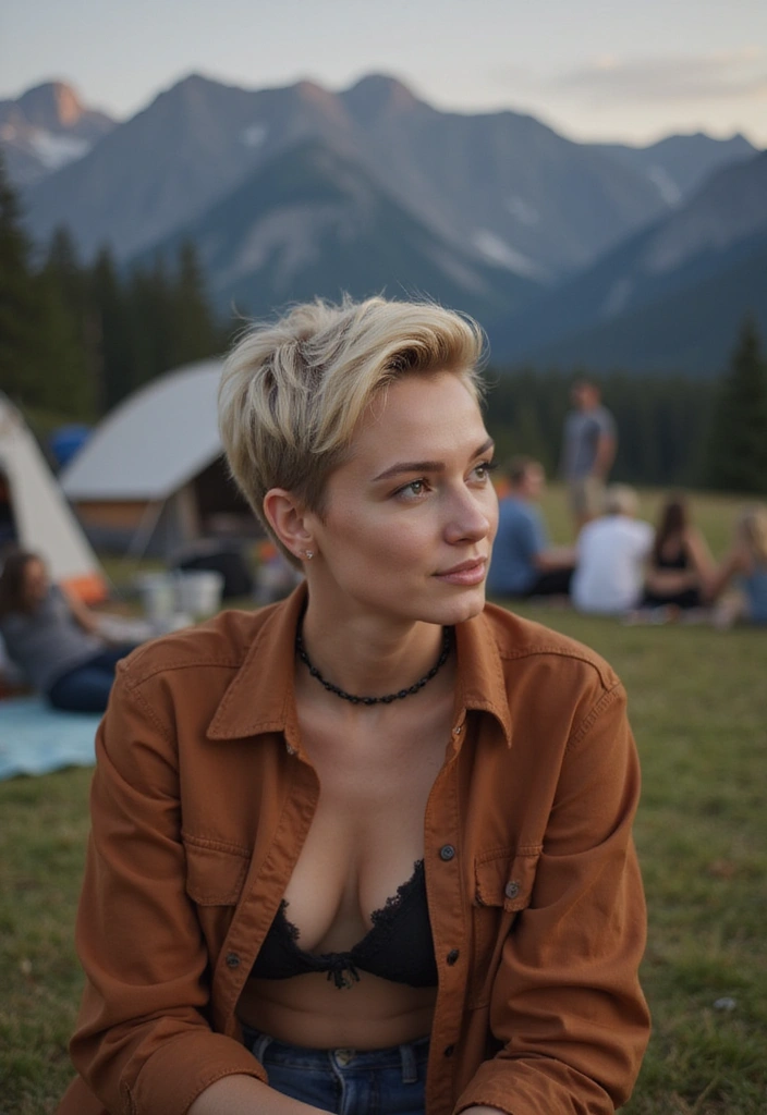 34 Easy Hairstyles for Camping That Every Woman Needs to Know! - 34. Quick and Easy Pixie