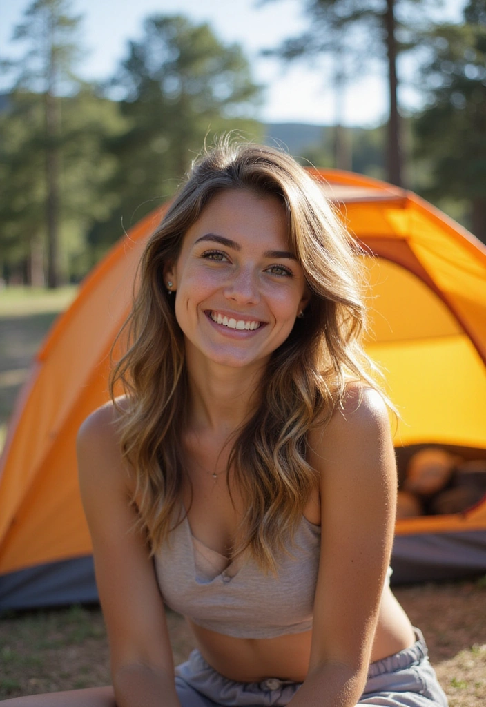34 Easy Hairstyles for Camping That Every Woman Needs to Know! - 4. Half-Up, Half-Down