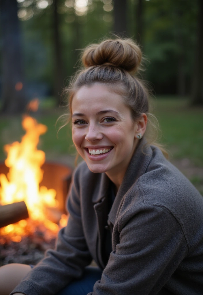 34 Easy Hairstyles for Camping That Every Woman Needs to Know! - 9. Easy Top Knot