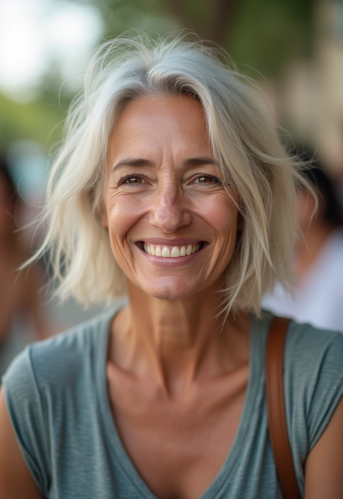 36 Classic Bobs for Thin Hair That Every Older Woman Will Love in 2025! - 16. Messy Bob