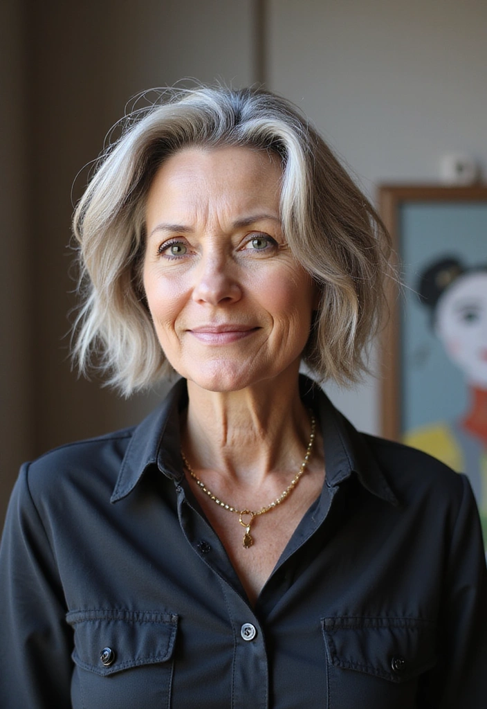 36 Classic Bobs for Thin Hair That Every Older Woman Will Love in 2025! - 20. Geometric Bob
