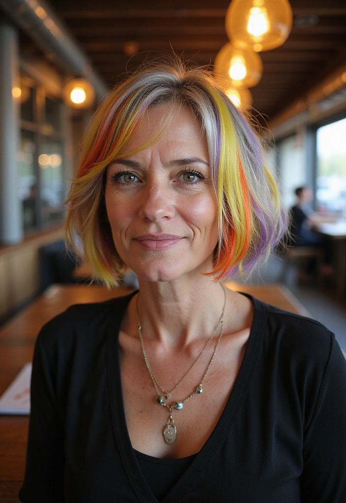 36 Classic Bobs for Thin Hair That Every Older Woman Will Love in 2025! - 21. Bold Color Bob